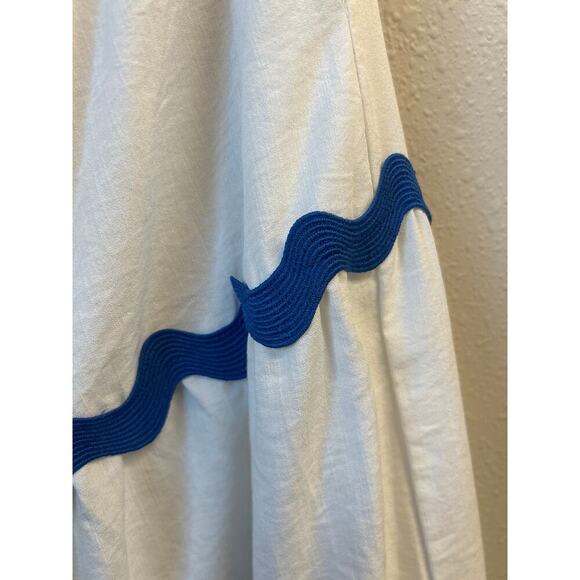 BTFBM Skirt Set Sleeveless Rick Rack Trim Cropped Tank Top Tiered A-line Maxi - Picture 3 of 11